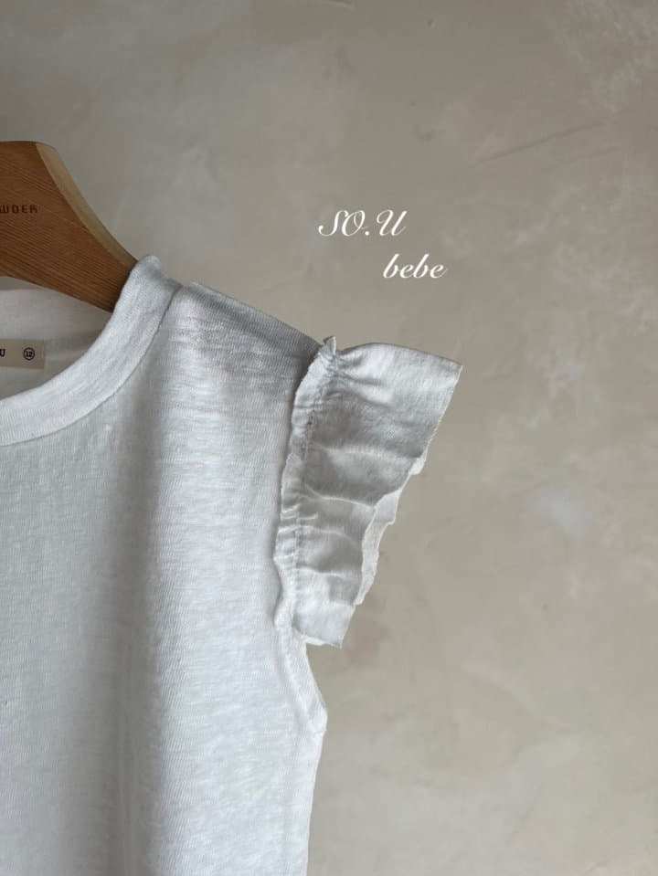 So U - Korean Baby Fashion - #babygirlfashion - Sleeves Wrinkle Tee - 3