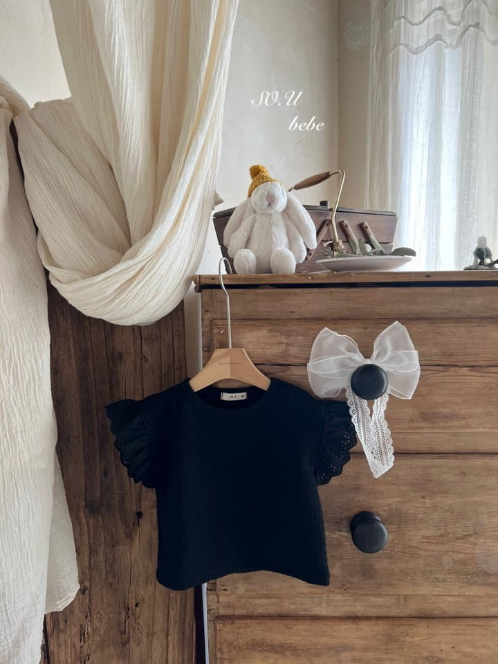 So U - Korean Baby Fashion - #babygirlfashion - Lace Wing Tee - 2