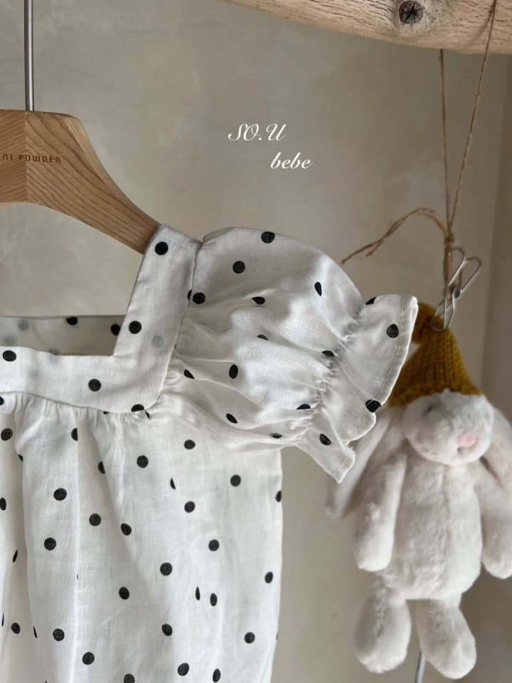 So U - Korean Baby Fashion - #babylifestyle - Square Dot Blouse - 5