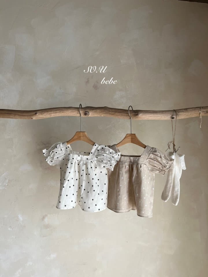 So U - Korean Baby Fashion - #babyoninstagram - Square Dot Blouse - 6