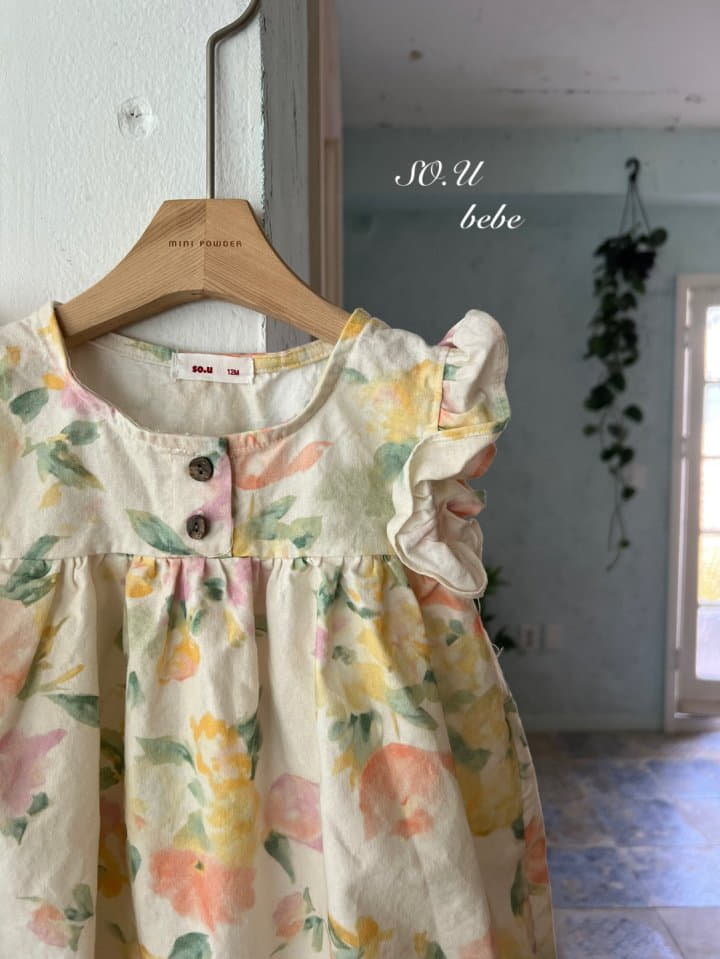 So U - Korean Baby Fashion - #babyoninstagram - Flower Wing Bodysuit - 3