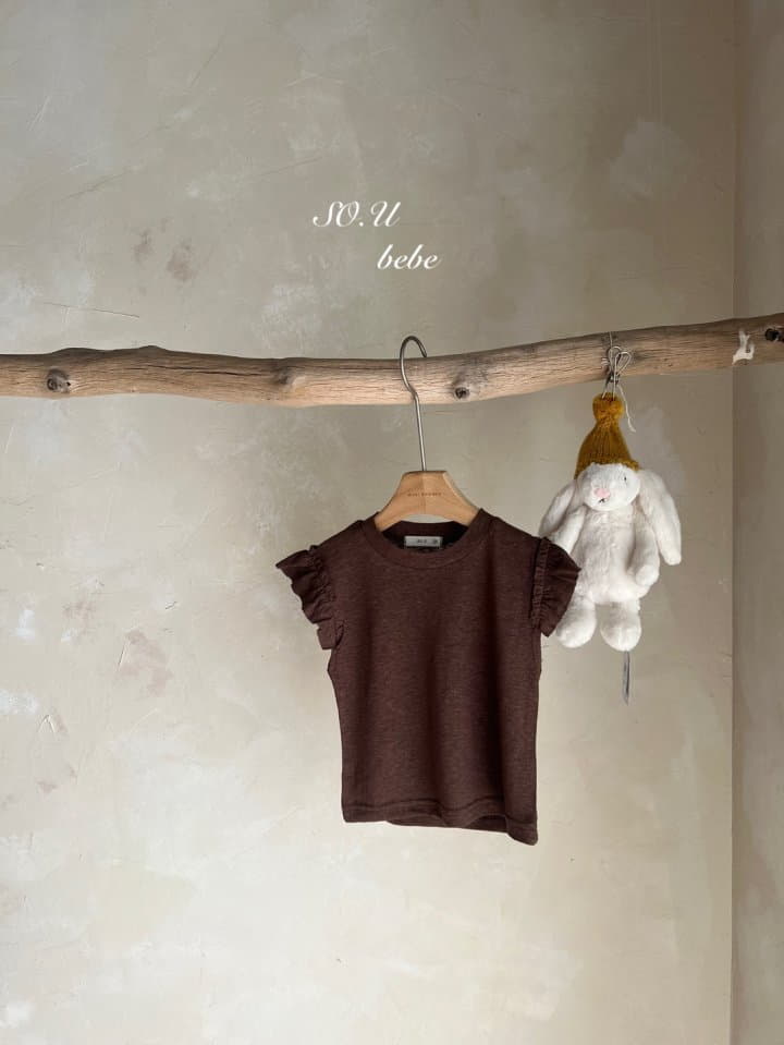 So U - Korean Baby Fashion - #babyoutfit - Sleeves Wrinkle Tee - 7