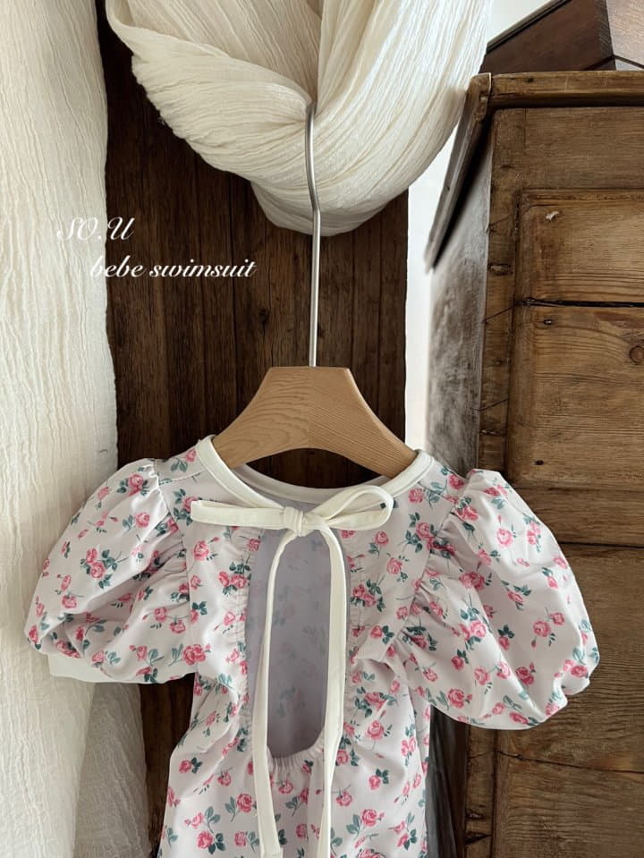 So U - Korean Baby Fashion - #babyoutfit - Flower Puff Swimwear - 9