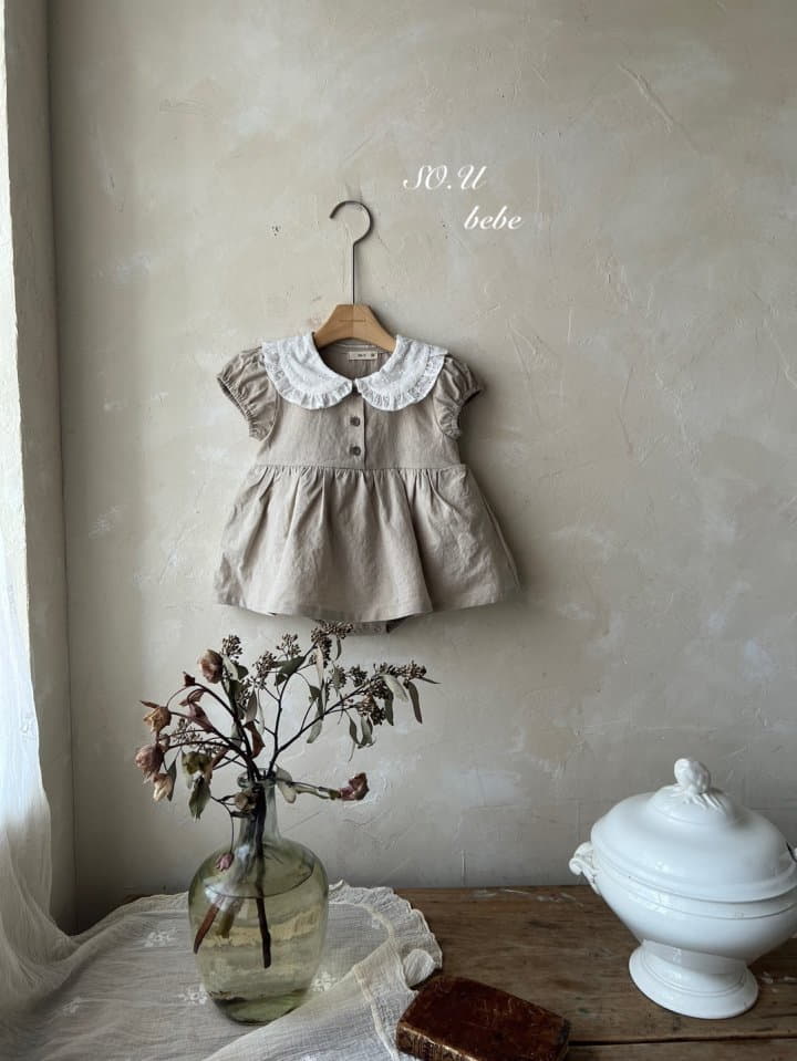 So U - Korean Baby Fashion - #babywear - Lace Skirt Bodysuit