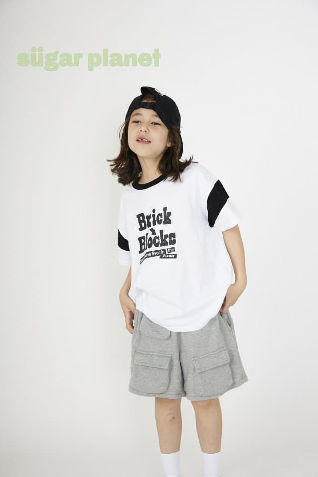 Sugar Planet - Korean Children Fashion - #kidzfashiontrend - Brick Block Color Tee - 4