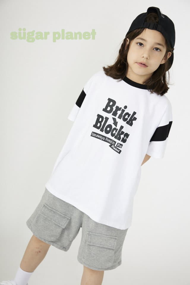 Sugar Planet - Korean Children Fashion - #childrensboutique - Brick Block Color Tee - 11