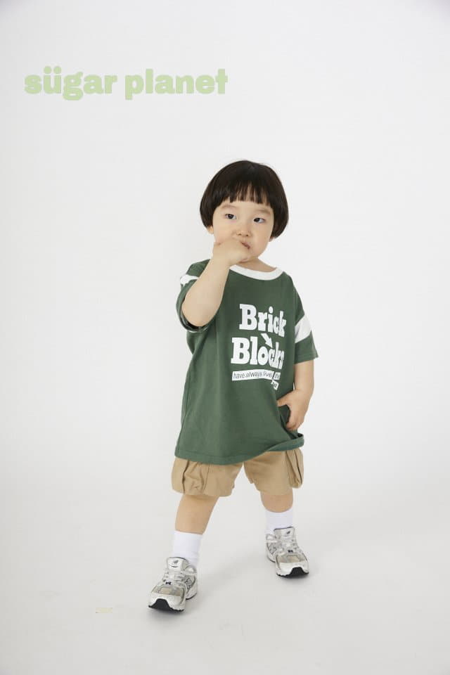 Sugar Planet - Korean Children Fashion - #designkidswear - Brick Block Color Tee - 12