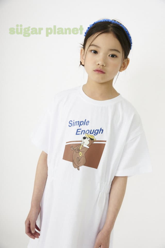 Sugar Planet - Korean Children Fashion - #fashionkids - Enough Shirring Bear One-piece - 4