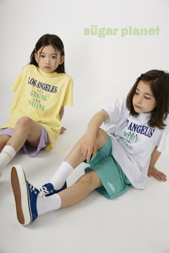 Sugar Planet - Korean Children Fashion - #kidsshorts - Los Angel Surfing Tee with Mom - 11