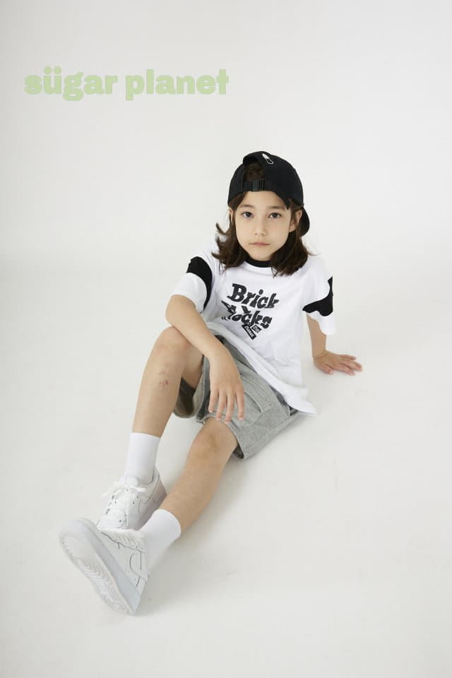 Sugar Planet - Korean Children Fashion - #prettylittlegirls - Brick Block Color Tee - 8