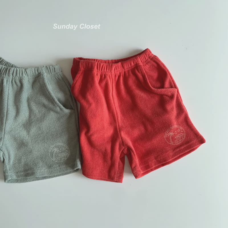 Sunday Closet - Korean Children Fashion - #kidzfashiontrend - Palm Terry Shorts - 10