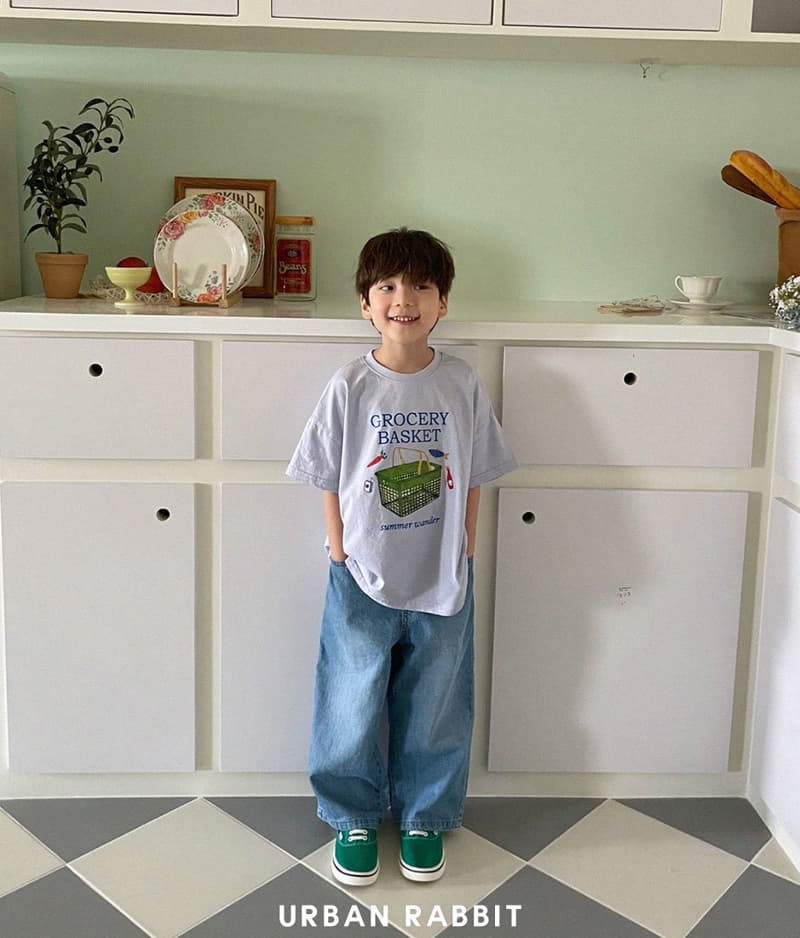 Urban Rabbit - Korean Children Fashion - #stylishchildhood - Green Basket Tee - 5