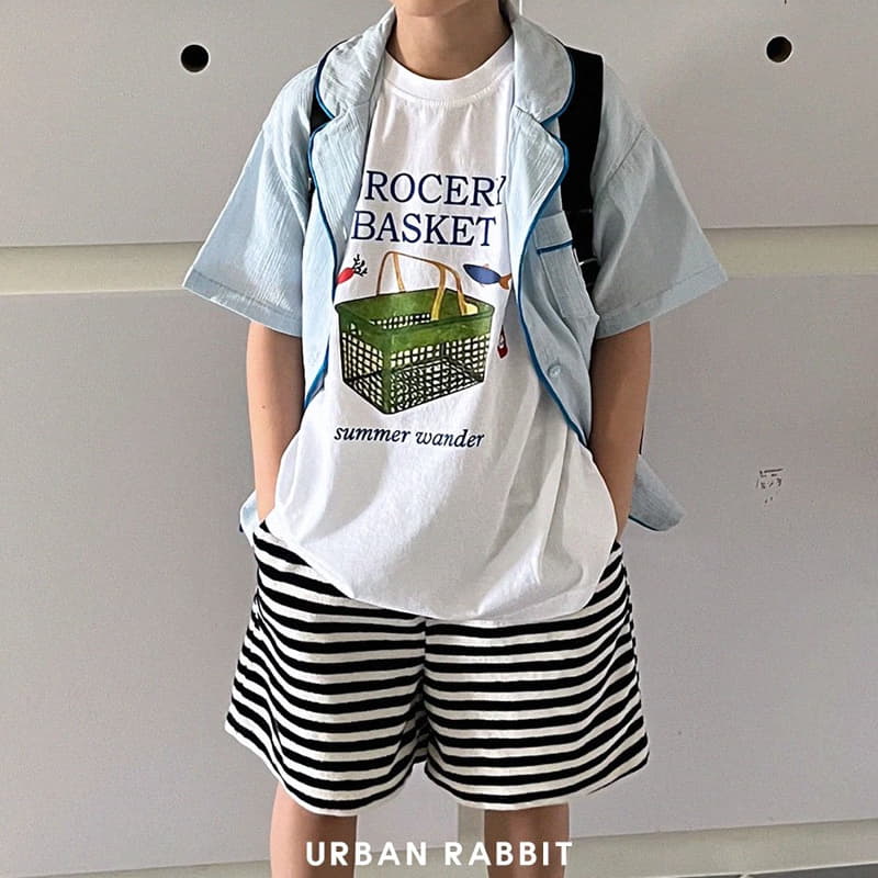 Urban Rabbit - Korean Children Fashion - #todddlerfashion - Green Basket Tee - 3