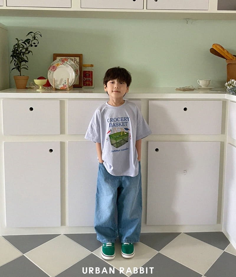 Urban Rabbit - Korean Children Fashion - #todddlerfashion - Green Basket Tee - 4