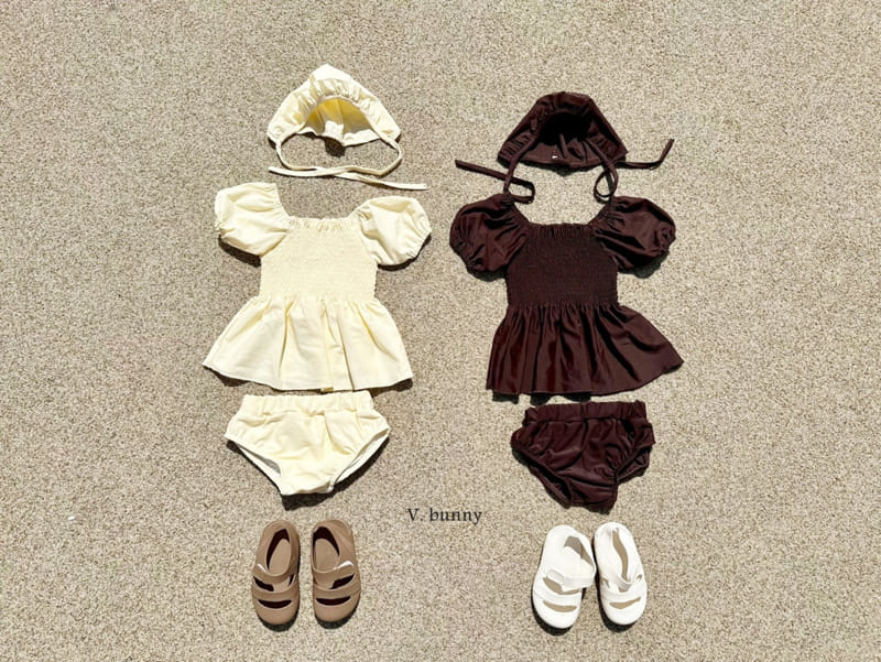 V Bunny - Korean Children Fashion - #designkidswear - Smocked Swimwear - 8