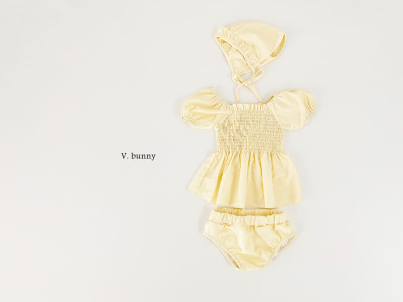 V Bunny - Korean Children Fashion - #minifashionista - Smocked Swimwear - 3