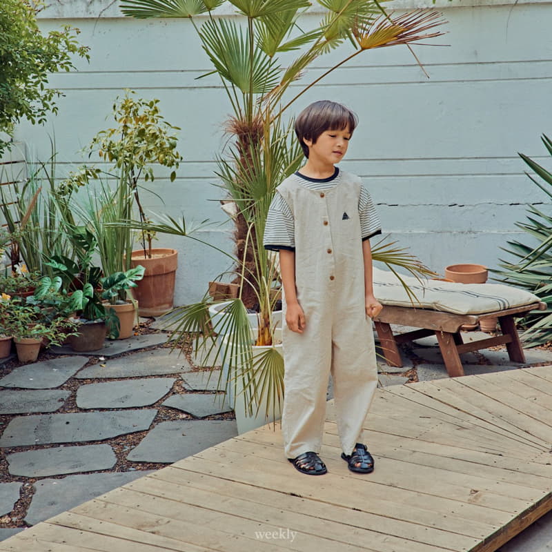 Weekly - Korean Children Fashion - #Kfashion4kids - Burmuda Linen Overalls - 6