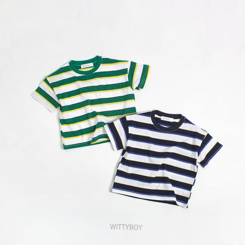 Witty Boy - Korean Children Fashion - #Kfashion4kids - Freidns Stripe Tee