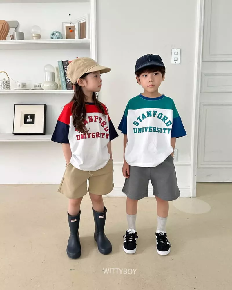 Witty Boy - Korean Children Fashion - #childofig - Block Tee - 9