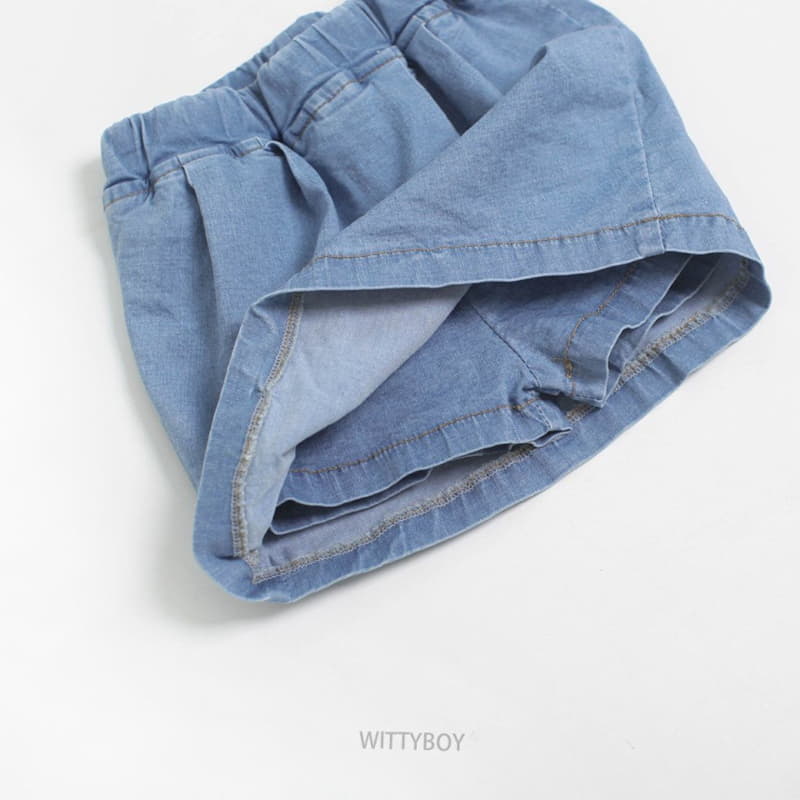 Witty Boy - Korean Children Fashion - #designkidswear - Bunny Denim Skirt