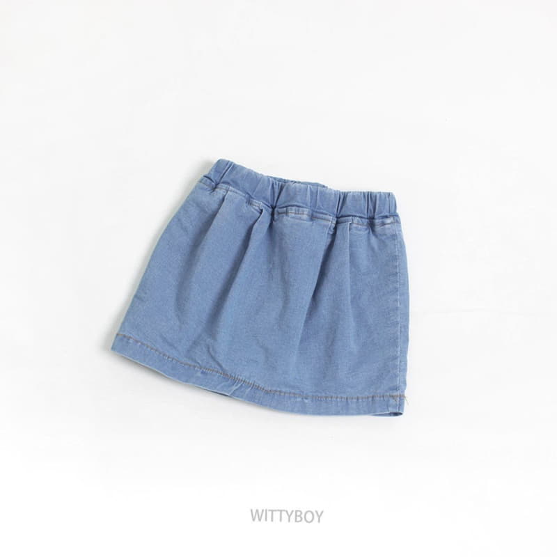 Witty Boy - Korean Children Fashion - #discoveringself - Bunny Denim Skirt - 2