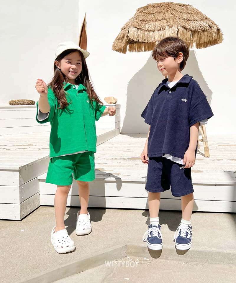 Witty Boy - Korean Children Fashion - #kidsshorts - W Terry Tee - 6