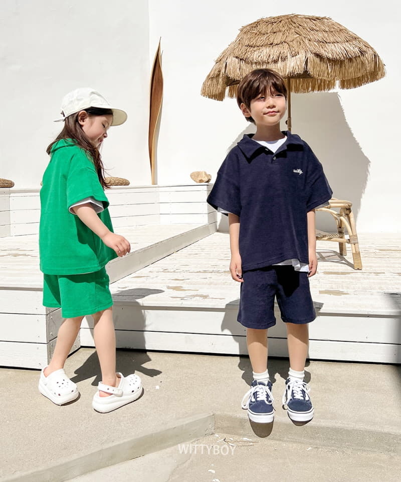 Witty Boy - Korean Children Fashion - #kidsshorts - W Terry Pants - 5