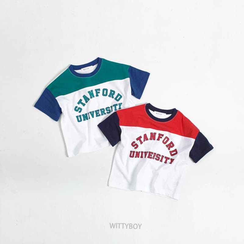 Witty Boy - Korean Children Fashion - #kidsstore - Block Tee