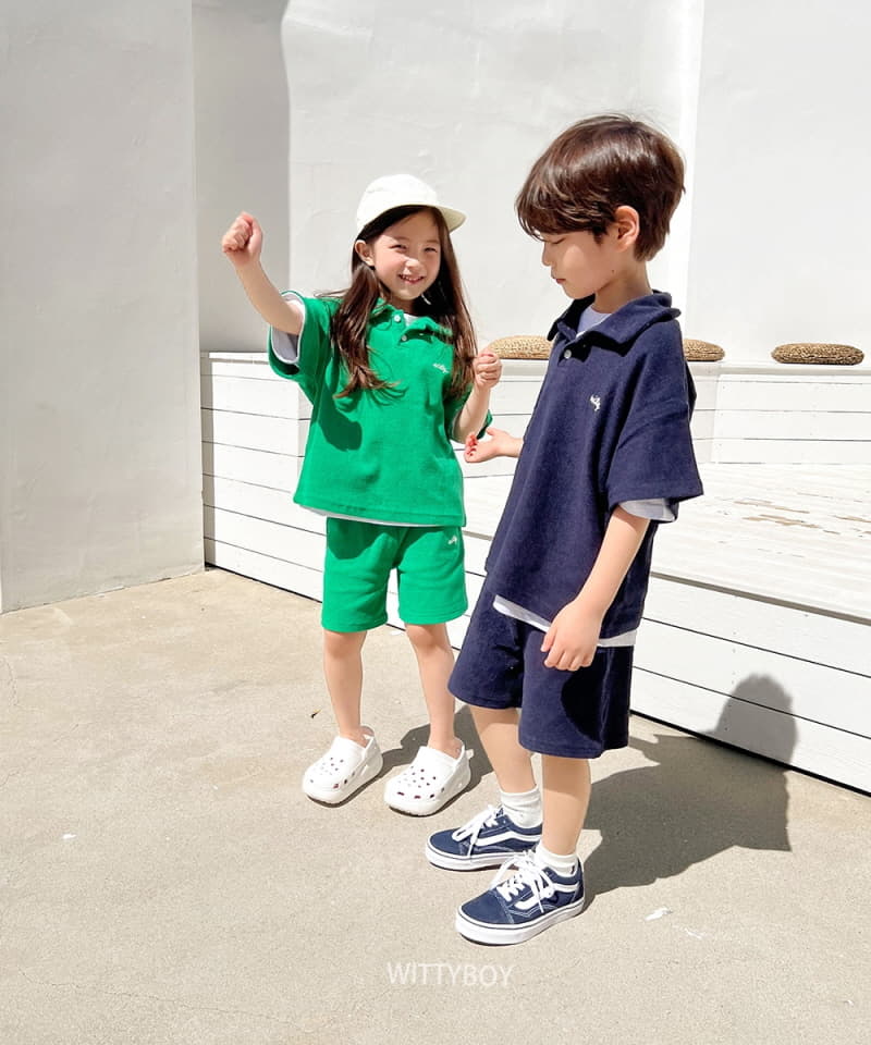 Witty Boy - Korean Children Fashion - #kidsstore - W Terry Tee - 7