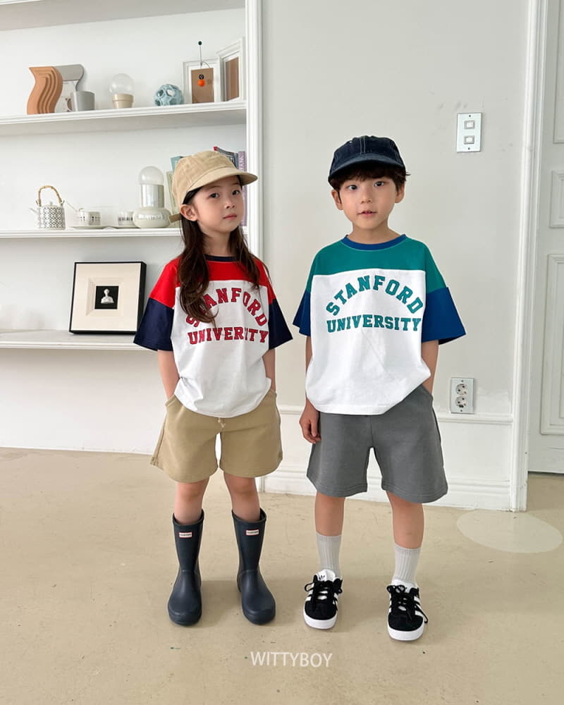 Witty Boy - Korean Children Fashion - #kidzfashiontrend - Block Tee - 2