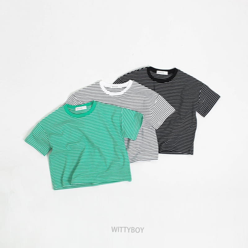 Witty Boy - Korean Children Fashion - #Kfashion4kids - Lime Stripes Tee - 4