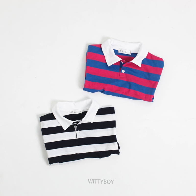 Witty Boy - Korean Children Fashion - #littlefashionista - Frime Collar Tee - 3