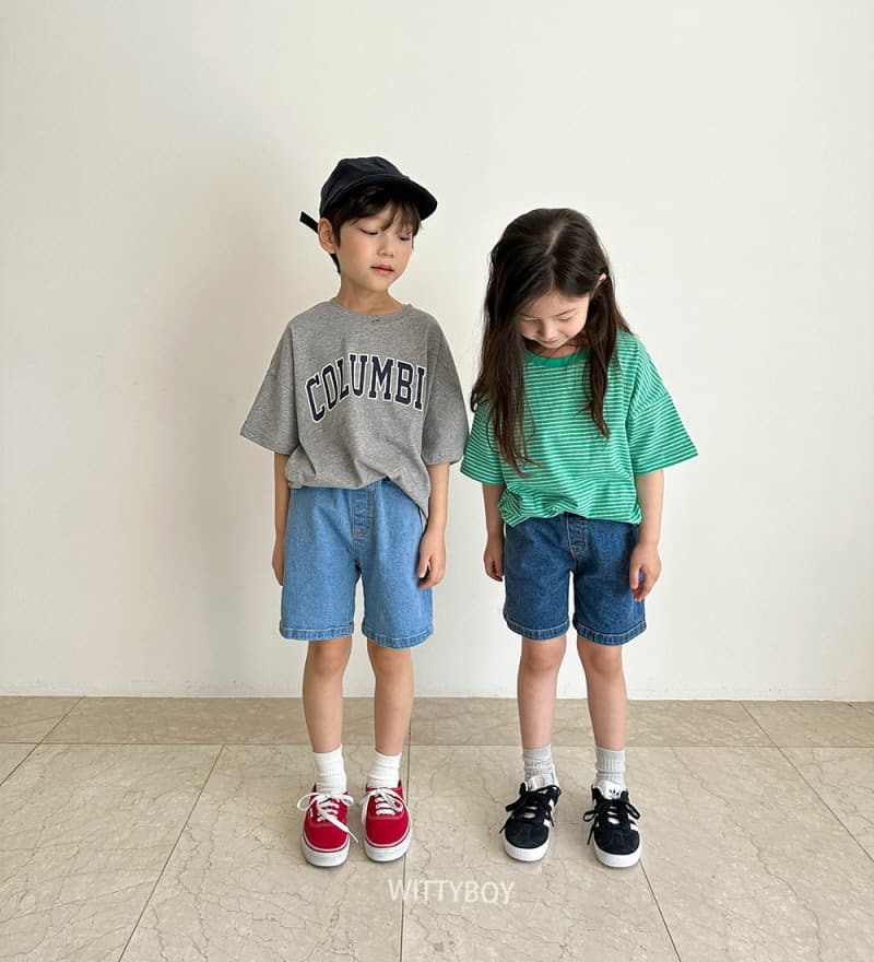 Witty Boy - Korean Children Fashion - #littlefashionista - Lime Stripes Tee - 6