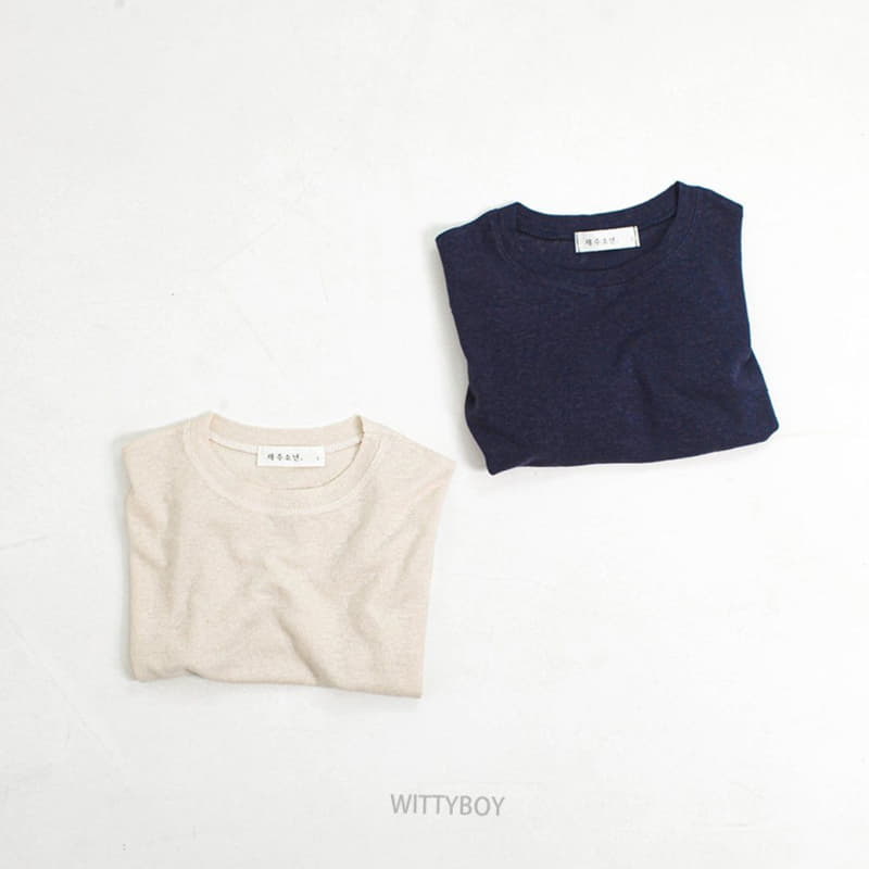 Witty Boy - Korean Children Fashion - #littlefashionista - Maron Tee - 4