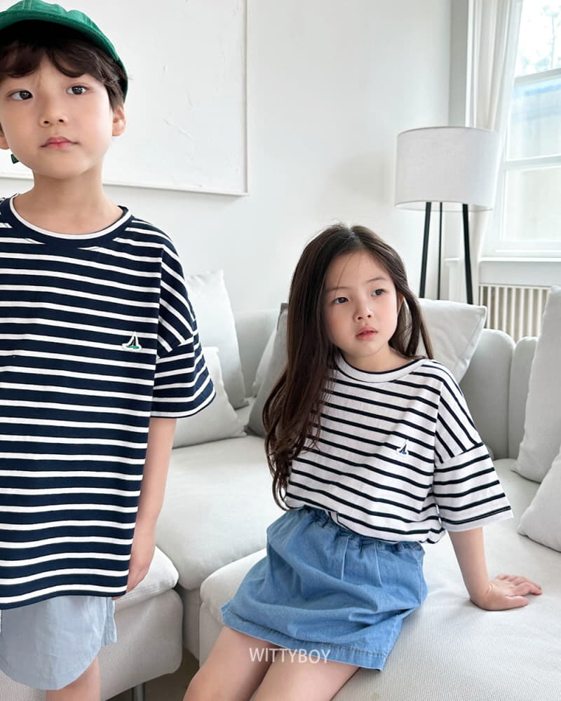 Witty Boy - Korean Children Fashion - #littlefashionista - Sailing Stripes Tee - 4