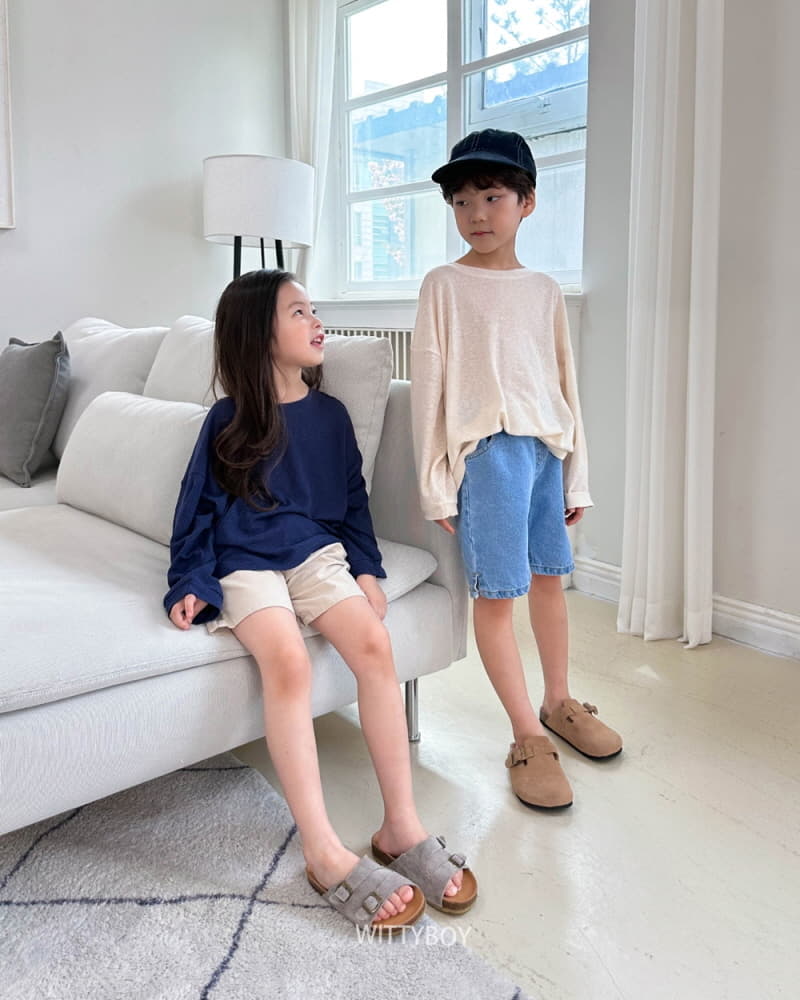 Witty Boy - Korean Children Fashion - #minifashionista - Maroon Linen Tee - 7