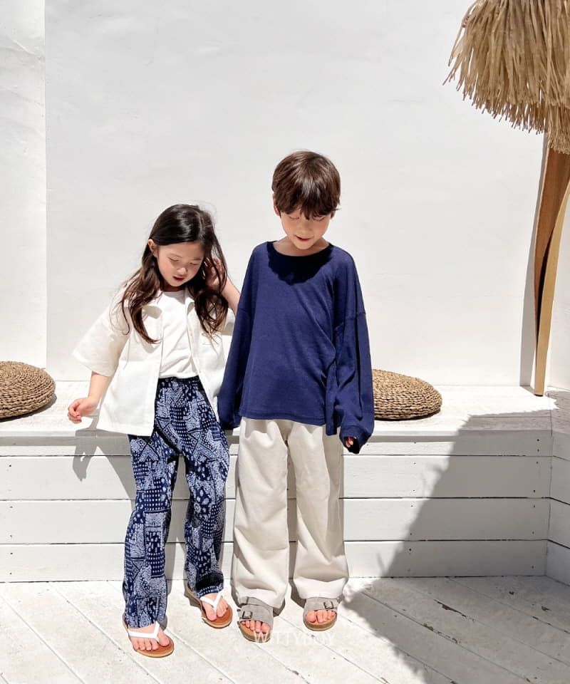 Witty Boy - Korean Children Fashion - #todddlerfashion - Maroon Linen Tee - 9