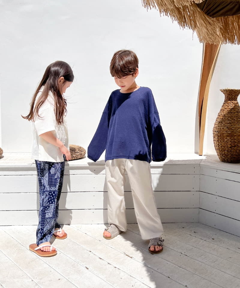 Witty Boy - Korean Children Fashion - #toddlerclothing - Maroon Linen Tee - 10