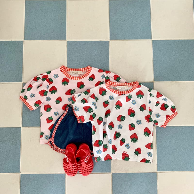 Yellow Factory - Korean Children Fashion - #prettylittlegirls - Strawberry Tee - 8