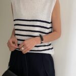 Leave Stripes Knit Tee