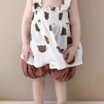 Bear Sleeveless Top Bottom Set