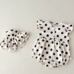 Dot Bucket Hat Bodysuit Set