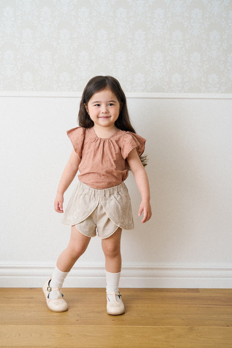 A-Market - Korean Children Fashion - #childrensboutique - Lace Stripes Shorts - 11