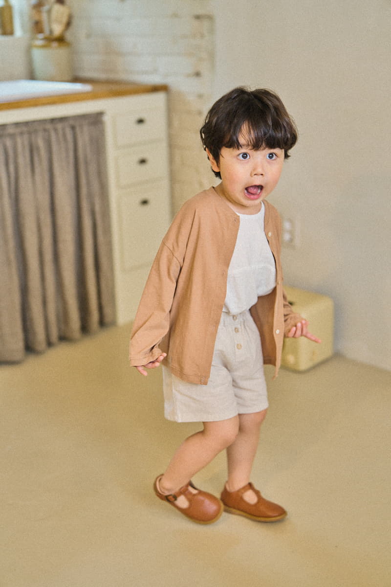 A-Market - Korean Children Fashion - #childrensboutique - Stand Linen Shorts - 10