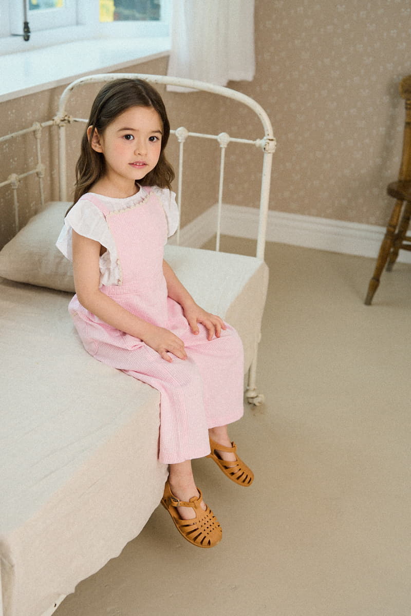 A-Market - Korean Children Fashion - #Kfashion4kids - Lace Overall Pants - 4