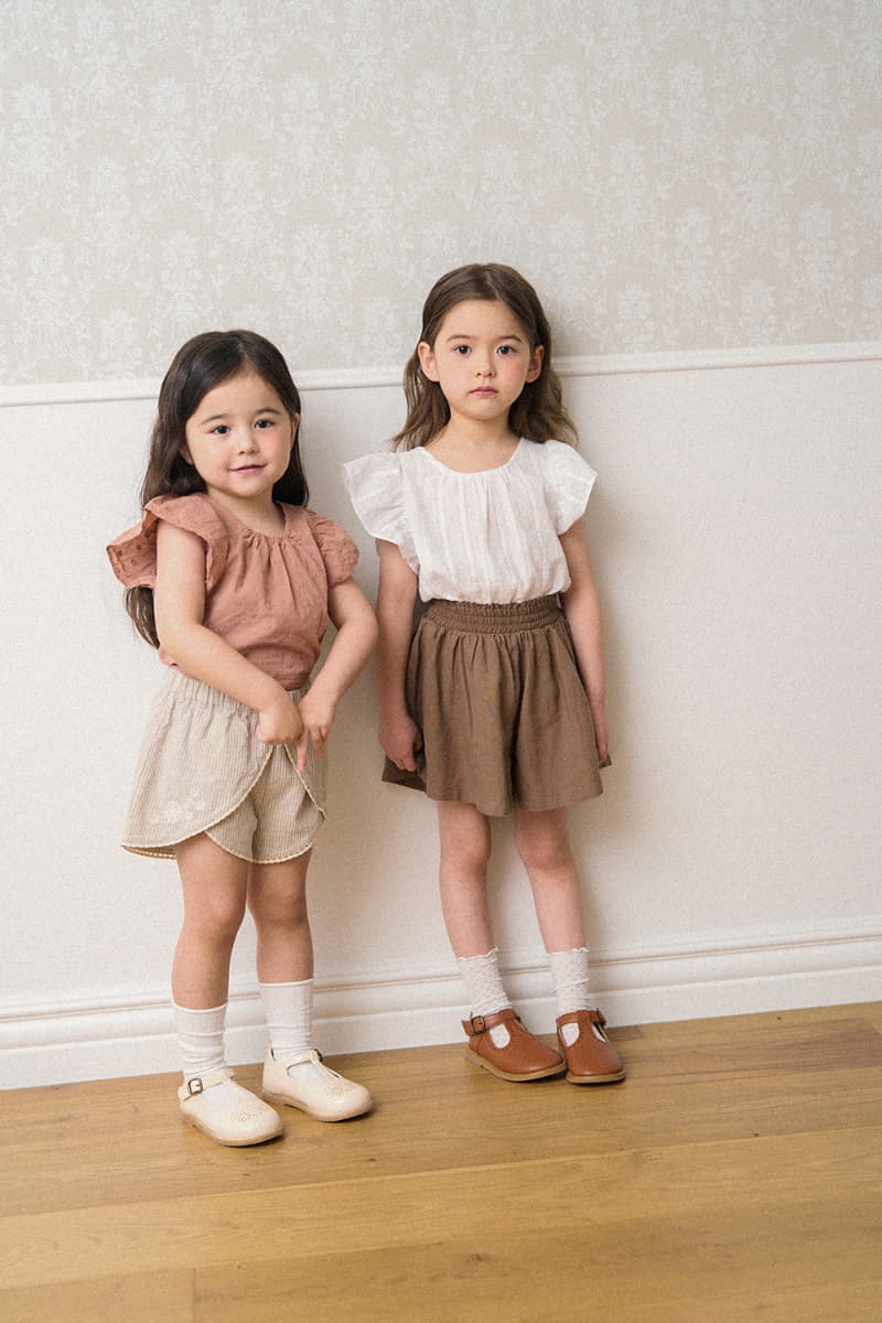 A-Market - Korean Children Fashion - #littlefashionista - Lace Stripes Shorts - 3