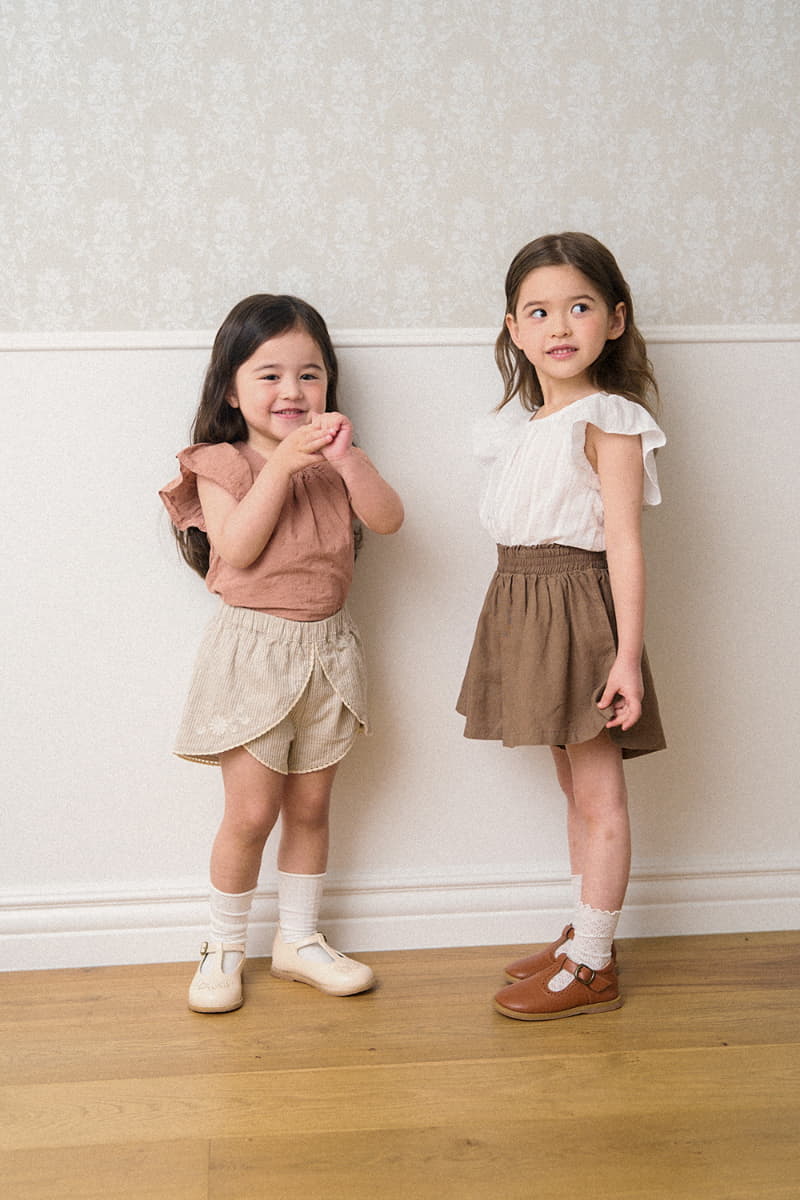 A-Market - Korean Children Fashion - #littlefashionista - Lace Stripes Shorts - 4