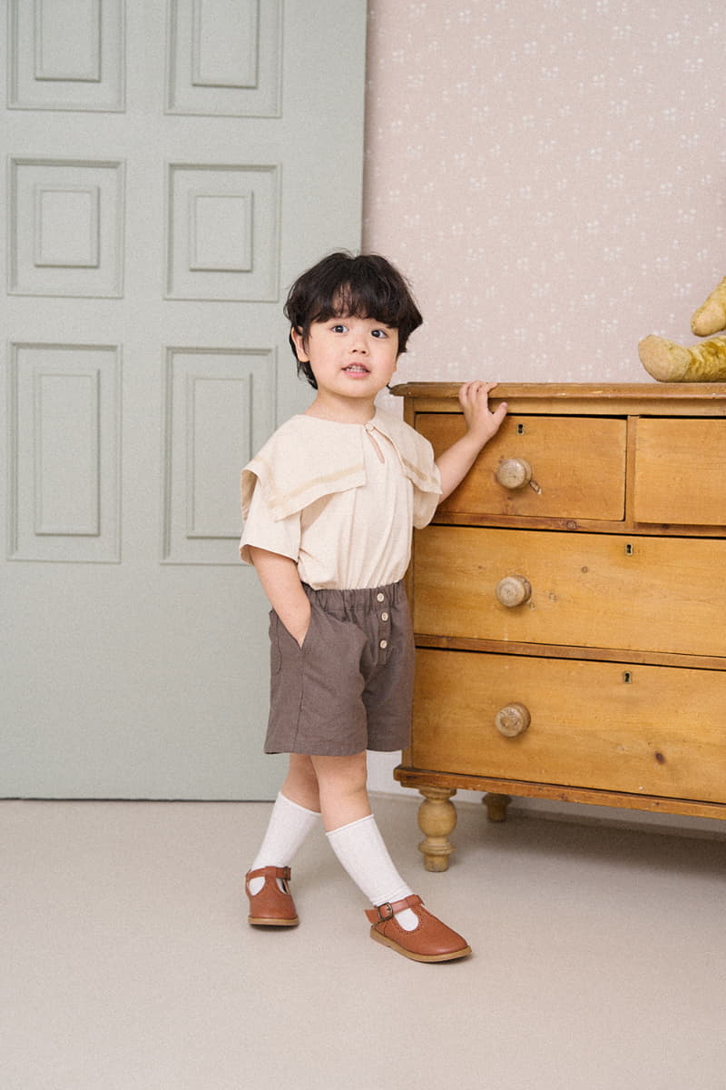 A-Market - Korean Children Fashion - #magicofchildhood - Stand Linen Shorts - 3