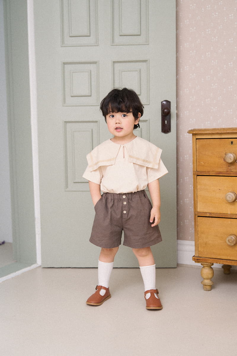 A-Market - Korean Children Fashion - #magicofchildhood - Stand Linen Shorts - 4