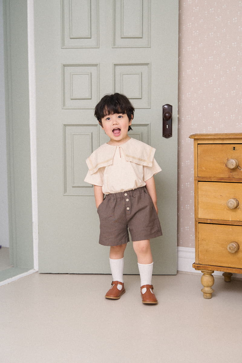 A-Market - Korean Children Fashion - #prettylittlegirls - Stand Linen Shorts - 5